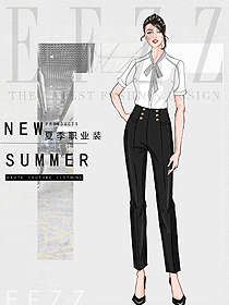 新款女職業(yè)裝夏裝服裝款式圖1186