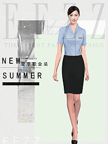 時尚女職業(yè)裝短袖襯衫設(shè)計圖434