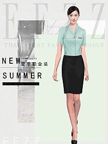 原創設計女職業裝短袖襯衫設計圖435