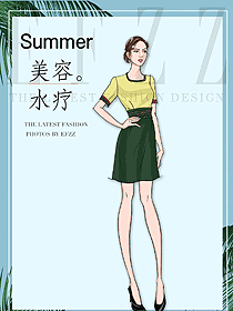 時尚養生會所服務生制服設計圖948