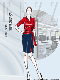 時(shí)尚女職業(yè)裝長(zhǎng)袖襯衫設(shè)計(jì)圖459