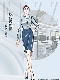 女職業(yè)裝長(zhǎng)袖襯衫設(shè)計(jì)圖461