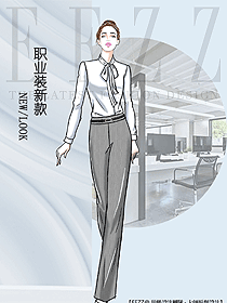 女職業(yè)裝長(zhǎng)袖襯衫設(shè)計(jì)圖463