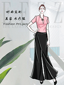 時尚按摩技師服款式設計圖1539