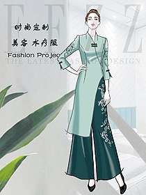 原創(chuàng)制服設計按摩技師服裝設計圖1554