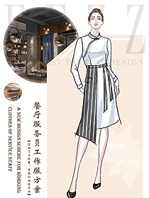 特色餐廳服務員制服設計圖506