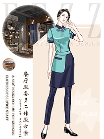 原創制服設計特色服務員服裝設計圖514