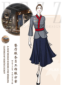 特色餐廳服務(wù)員制服設(shè)計(jì)圖533