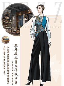 時尚西餐服務(wù)員制服設(shè)計圖1415