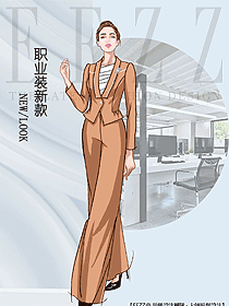 時尚女秋冬職業裝設計圖2100