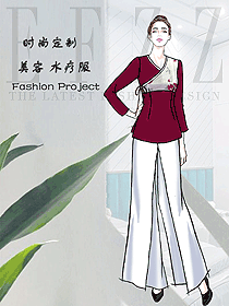 時尚按摩技師服款式設計圖1571