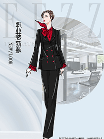 時尚女秋冬職業裝設計圖2102