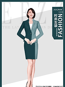 時尚女秋冬職業裝設計圖2106