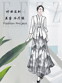 原創(chuàng)設(shè)計(jì)水療會所咨客制服設(shè)計(jì)圖604