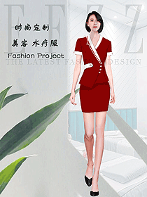 時尚按摩技師服款式設計圖1579