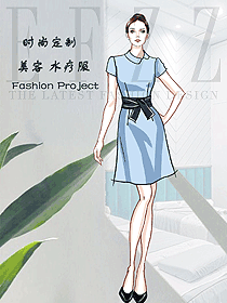 時(shí)尚養(yǎng)生會所服務(wù)生制服設(shè)計(jì)圖976