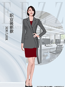 OL通勤裝女秋冬職業裝設計圖2111