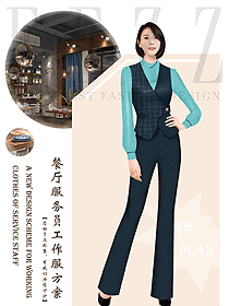 時尚西餐服務員制服設計圖1435