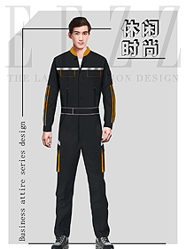 長袖汽修服工程服款式效果圖1259