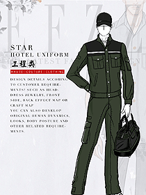 車間工程服設計款式圖1265