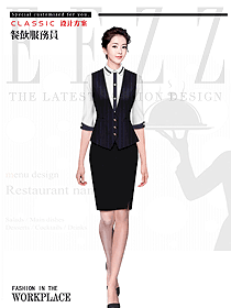 時尚西餐服務員制服設計圖1443