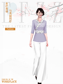 時(shí)尚按摩技師服款式設(shè)計(jì)圖1587