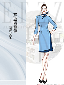 新款女職業裝夏裝服裝款式圖1236
