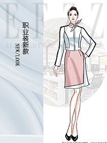 時尚女秋冬職業裝設計圖2134