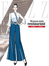 時尚養(yǎng)生會所服務(wù)生制服設(shè)計圖992
