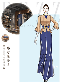 原創(chuàng)設(shè)計(jì)會(huì)所服務(wù)生制服設(shè)計(jì)圖995