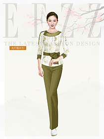 時尚養生會所服務生制服設計圖1002