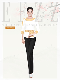 原創(chuàng)設(shè)計會所服務生制服設(shè)計圖1003