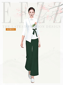 時尚養生會所服務生制服設計圖1004