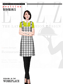新款特色餐廳服務員制服設計圖610