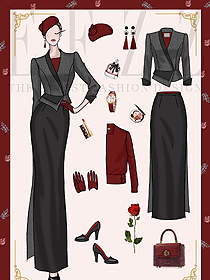 原創黑色的禮服長裙穿出女神范2139，亮相時尚頒獎盛典