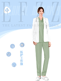 國外私人醫(yī)院女醫(yī)師制服設(shè)計(jì)圖