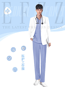 國外實習男性醫(yī)生工作制服照片