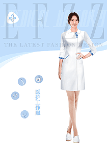 春秋冬女款實習護士服裝定制圖
