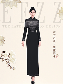 原創(chuàng)制服設計中餐迎賓制服設計圖999