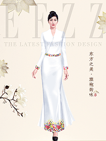 酒店高端旗袍人員服務生定做圖1003