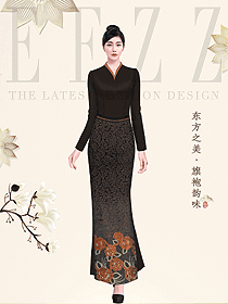 原創中餐咨客旗袍服裝設計圖1004