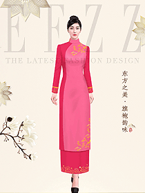 宮廷旗袍女裝原創服裝設計圖1011