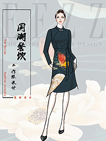 星級酒店國宴餐廳服務員量身定制制服設計圖