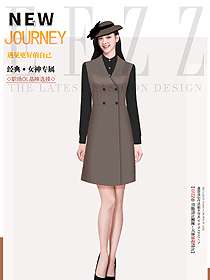 法式復古女裝馬甲設計_穿出職場美女前衛造型