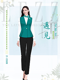 墨綠色OL女裝時尚馬甲背心訂做