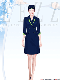 機場地勤工作人員女性職業裝定制設計效果圖