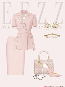 夏季短袖女職場服裝平面圖設計案例