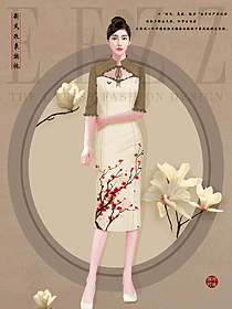 酒店名媛夏季定制服裝旗袍服原創案例