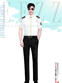 國外航空公司飛機空乘職業裝高清大圖