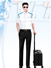 國際航空空少夏季職業裝設計高清圖